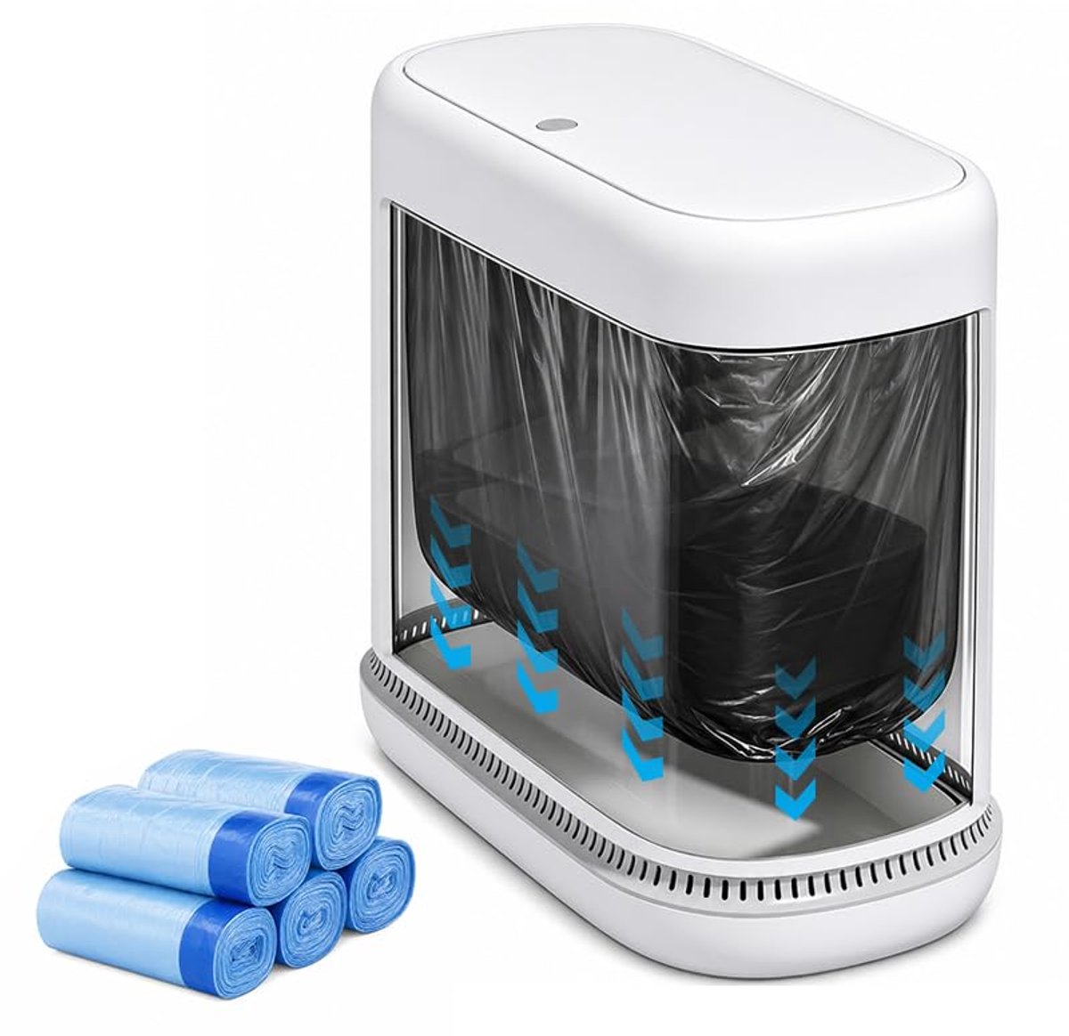 Afvalemmer klein 3 gallon - Slim design met deksel - Automatische luchtdruktechnologie - Ideaal voor badkamer en keuken - ShopVlot