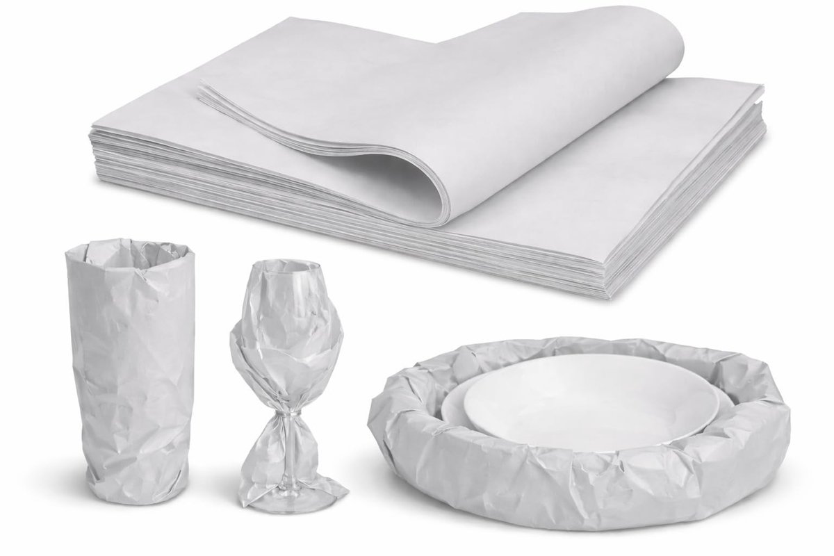 Verhuispapier 60 g/m² - 50 x 35 cm - grijze vellen - ideaal voor het inpakken van breekbare voorwerpen - ShopVlot