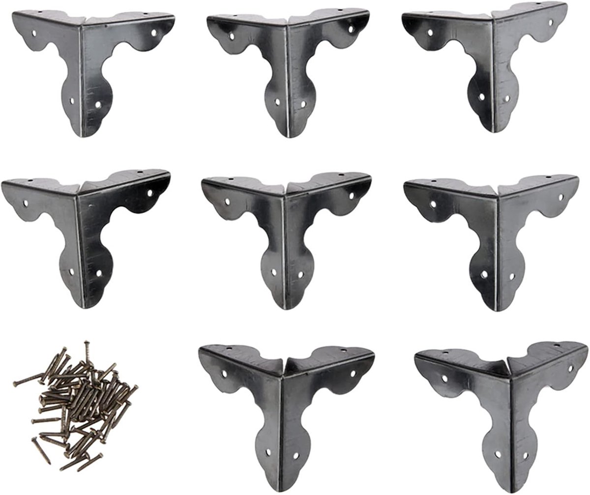 Hoekbeschermers 33mm - Antieke bronzen hoeken - Decoratief voor houten kisten - Bescherm je meubels - ShopVlot