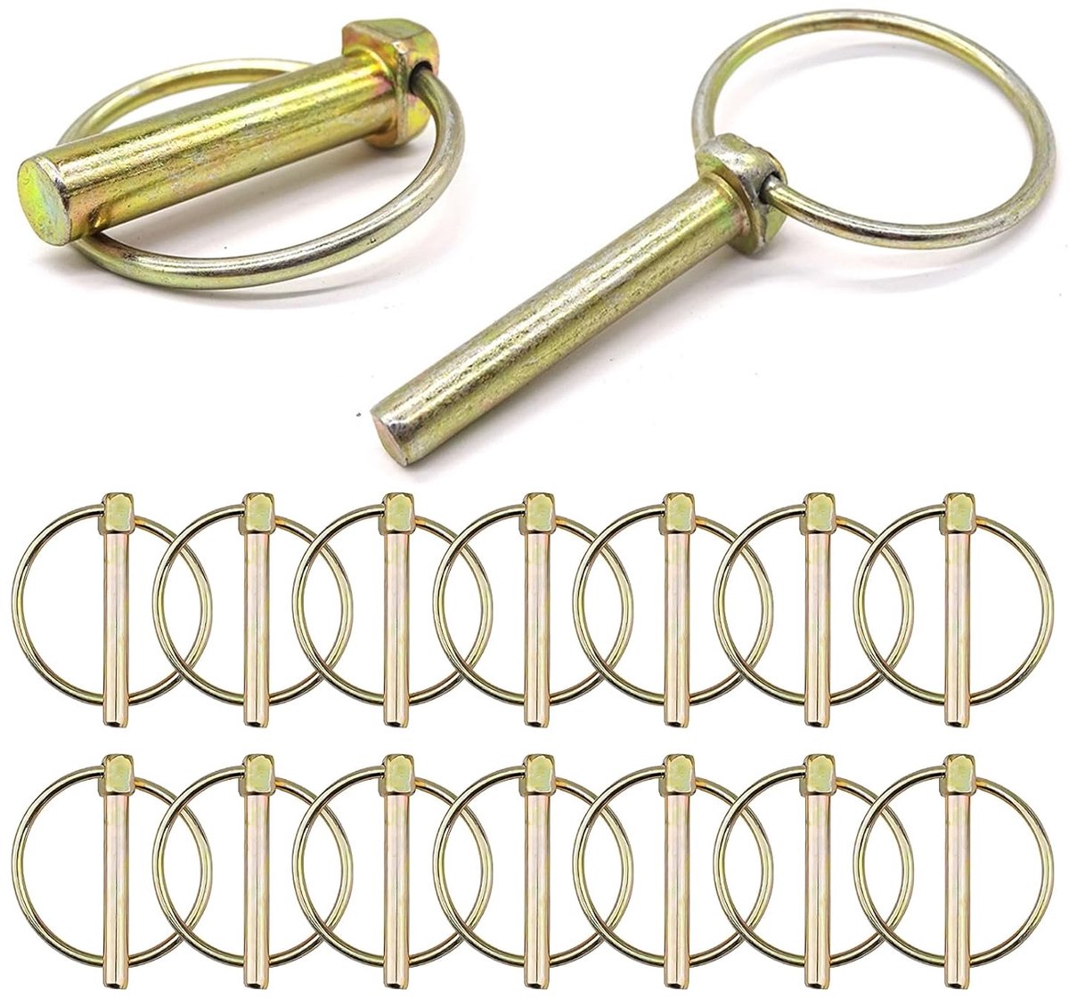 Klapsplinten 4,5 mm x 40 mm - Assortiment klapsplitlinten - Set met ring - Ideaal voor beveiliging aanhangers - ShopVlot