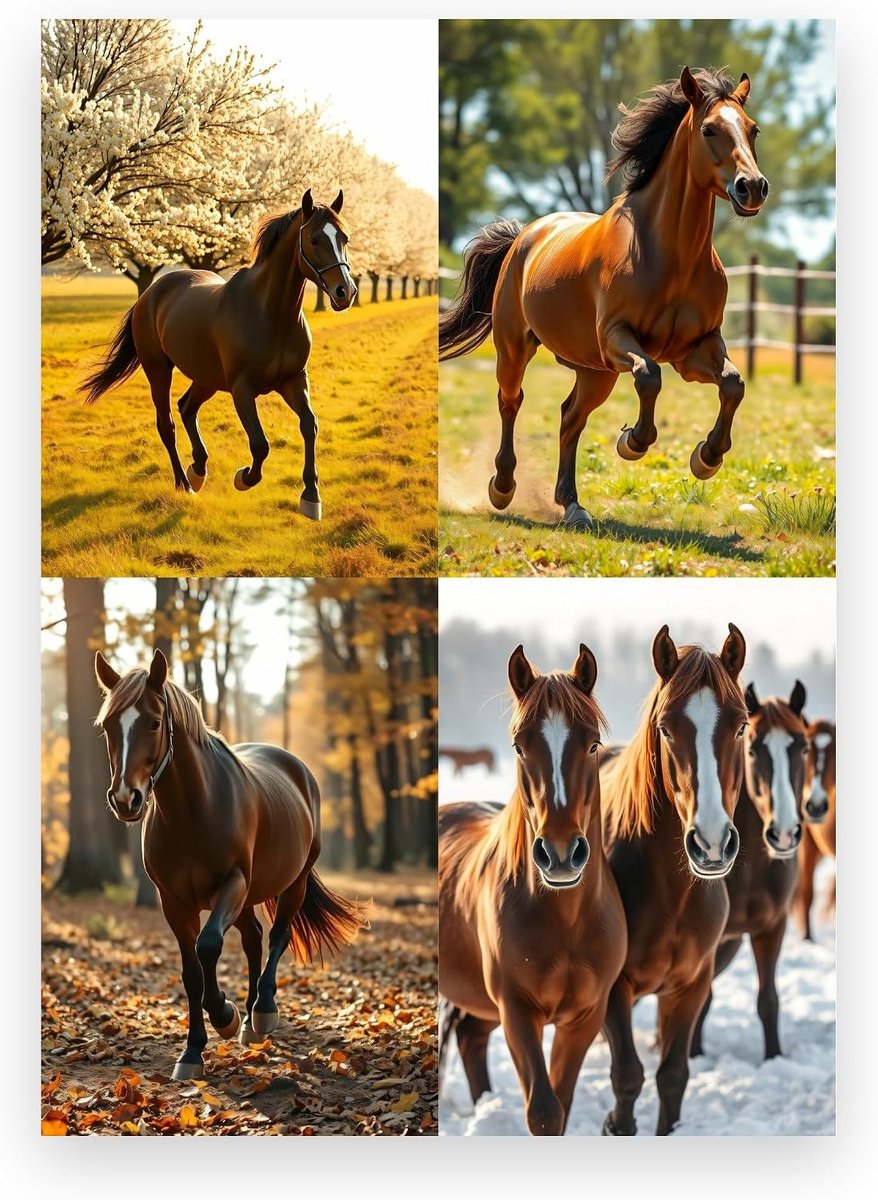 Wandkalender American Quarter Horse 2027 A4 - Hoogwaardige foto's - Feestdagen gemarkeerd - ShopVlot