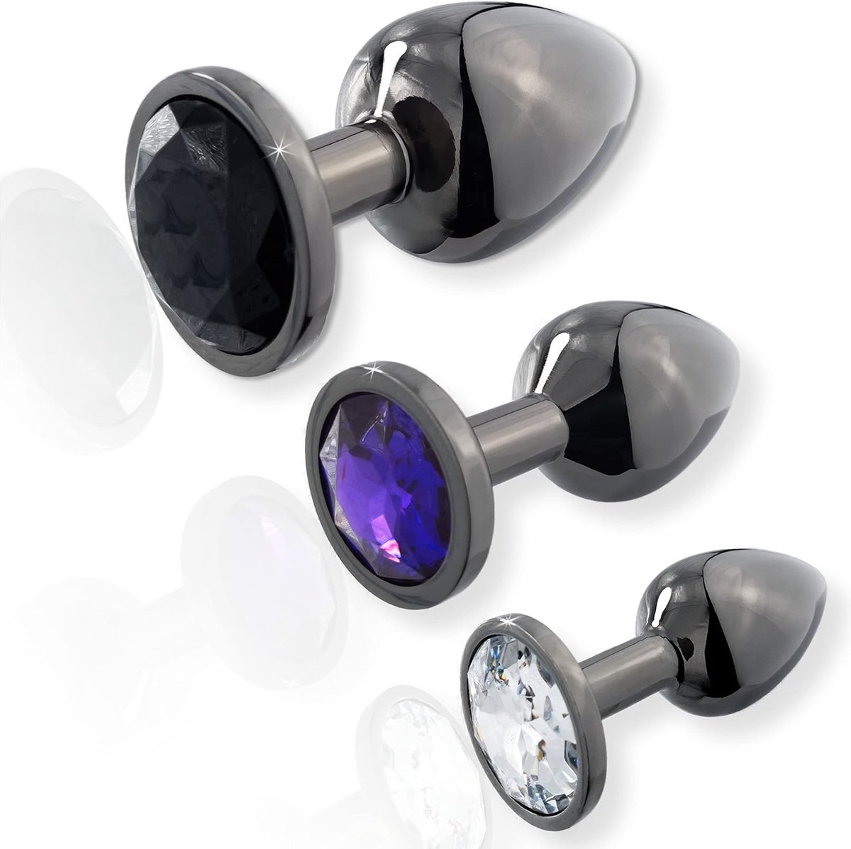 Buttplug Set 3-delige Set - Metalen Plugs - Voor Beginners tot Gevorderden - Ideaal voor Butt Training - ShopVlot