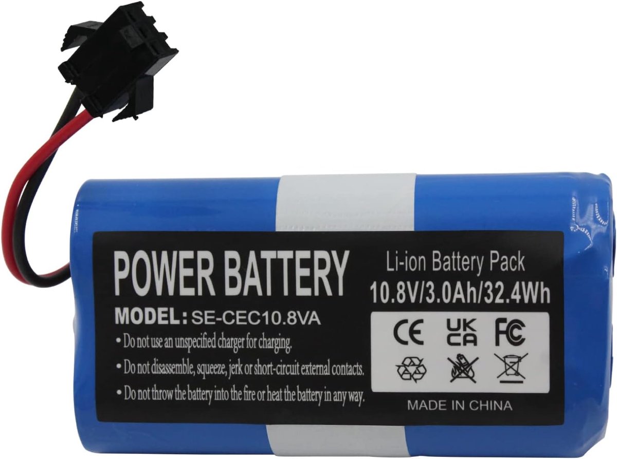 Accu stofzuiger 3000mAh - Li-ion 10.8V - Veiligheidsbescherming - Geschikt voor CECOTEC CONGA 890 Slim - ShopVlot