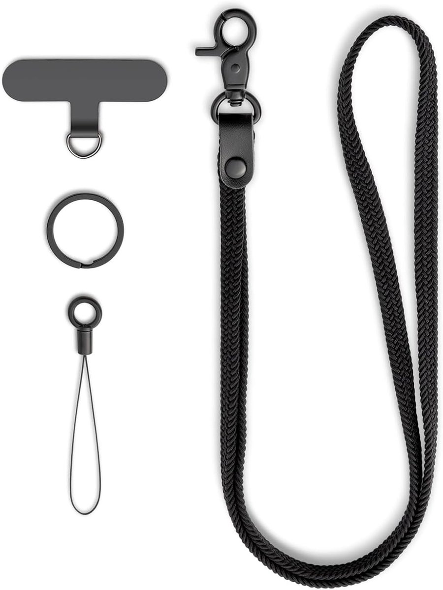 Mobiele telefoonketting universeel - kort en lang - leren accenten - hoog draagcomfort - ShopVlot
