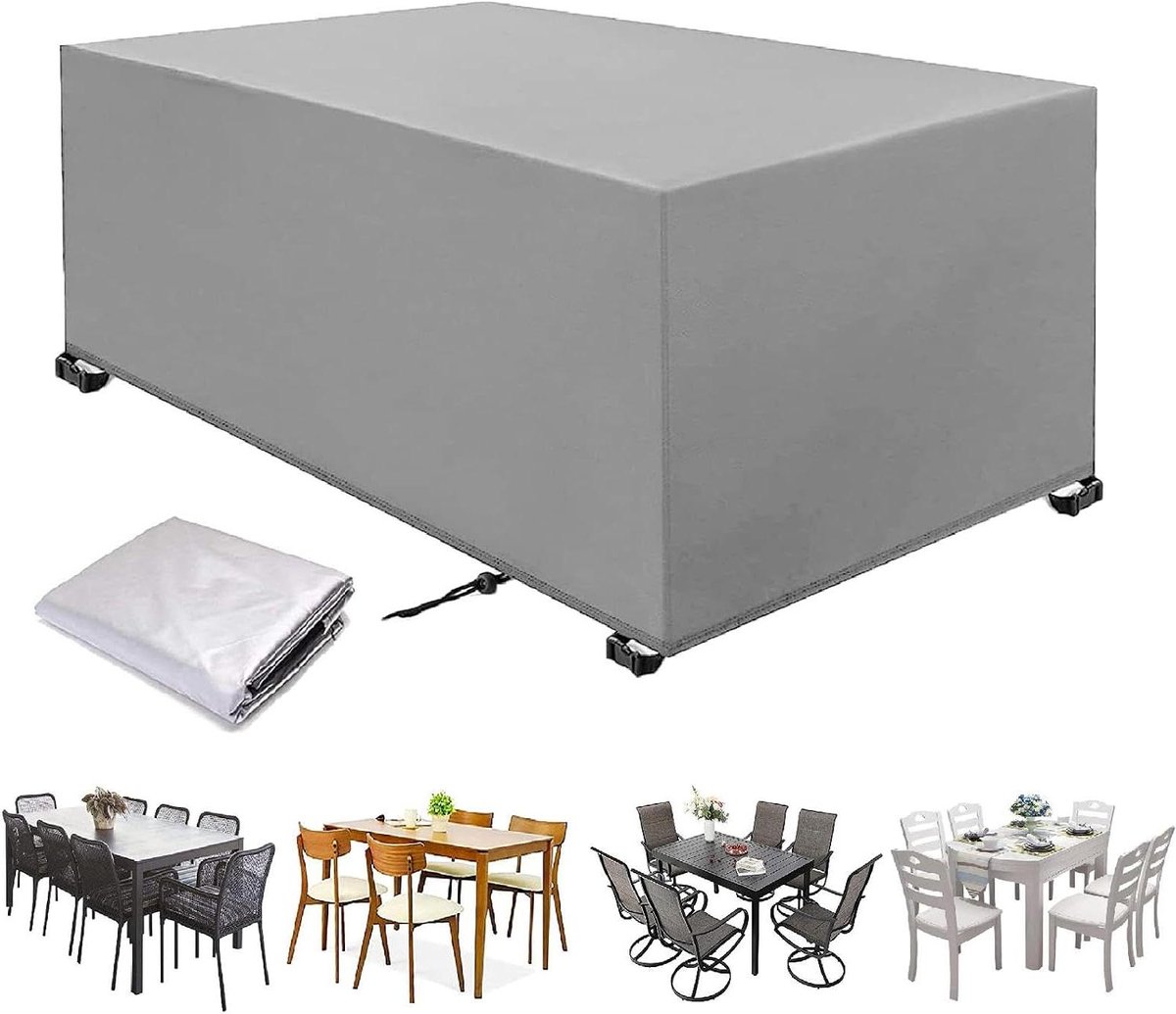 Tuinmeubelhoes - Terrasmeubelhoes Stoelhoes - Meubels Beschermen - Waterdicht 420D Oxford - 290x220x75cm - Zilver