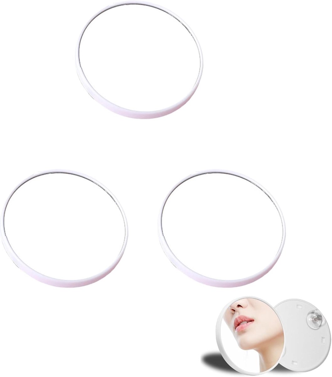 Suction Cup Spiegel 10x - 15cm - Verlicht - Ideaal voor Make-up - SnelShoppen
