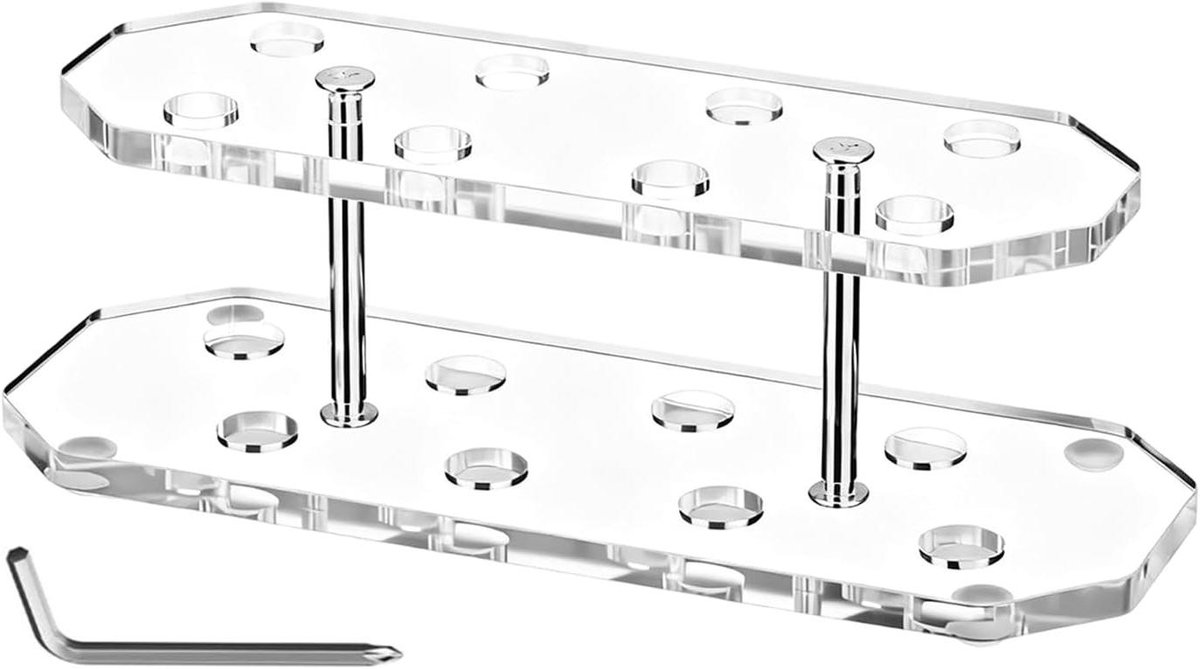 Transparante Dart Houder - Acryl Displayrek - Dartpijlen Opbergen - Schuine Display - 8 Pijlen Capaciteit - Transparant