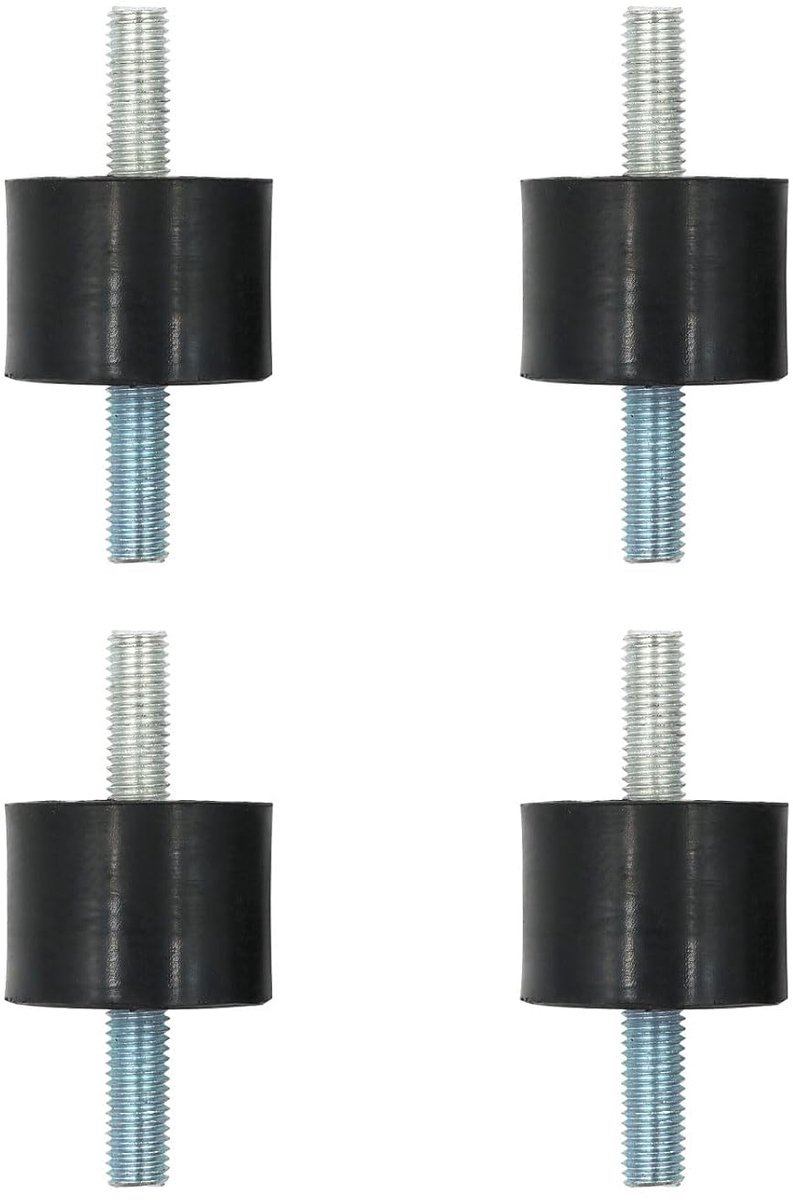 SnelShoppen - Rubber Schokdemper met Schroeven, Vibration Damper, Antivibratie, Geschikt voor Waterpompen en Luchtcompressoren, 4 Stuks, 40 x 30 mm, M