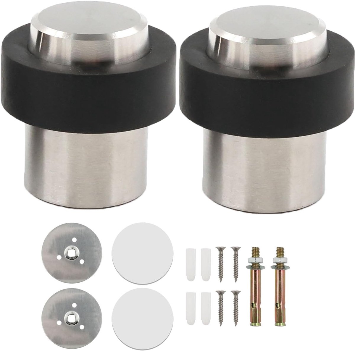 Deurstopper roestvrij staal 32 mm - massieve schroefverankering - ideaal voor demping - eenvoudig te monteren - SnelShoppen