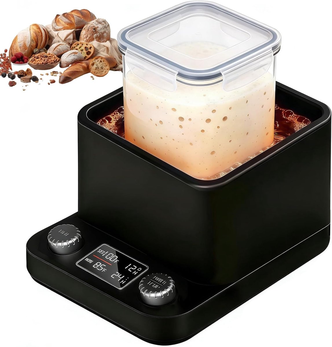 Zuurdesemstarter warmer - met waterbad - temperatuurcontrole - ideaal voor gisting - SnelShoppen