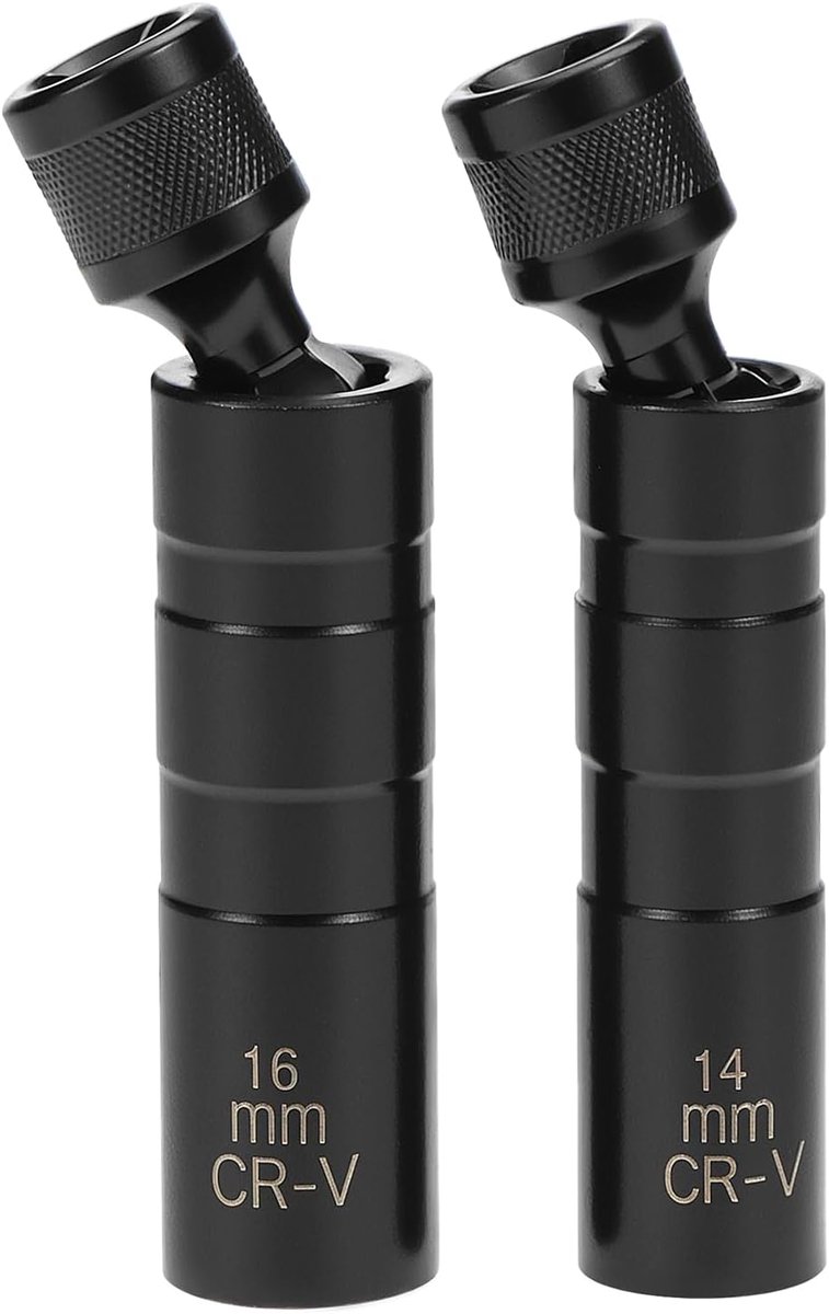 Sparkplug moersleutel set 14mm & 16mm - magnetisch - flexibel ontwerp - ideaal voor voertuigen - SnelShoppen