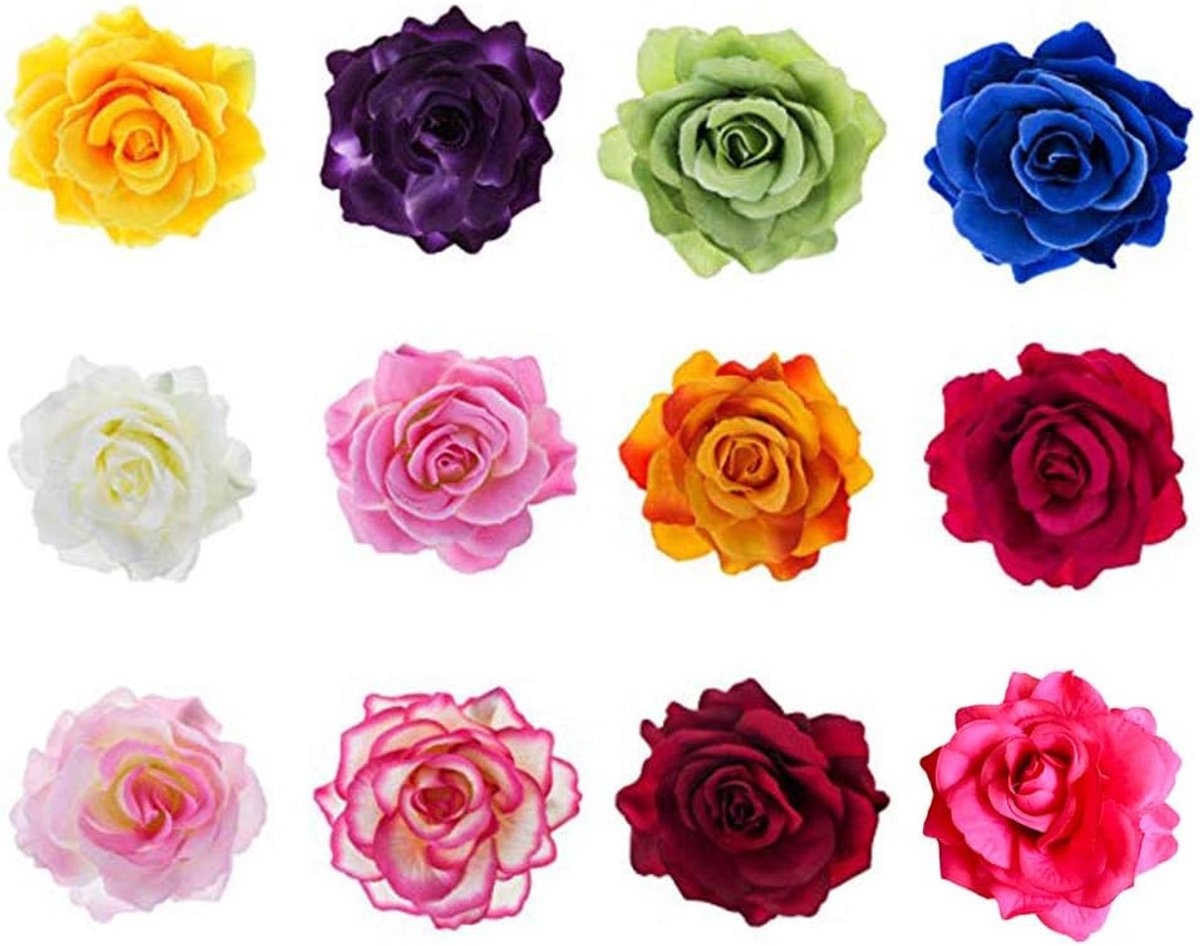 Haarspeld Rozenbloem - Multicolor - Elegante haaraccessoires - Perfect voor bruiloften - ShopVlot