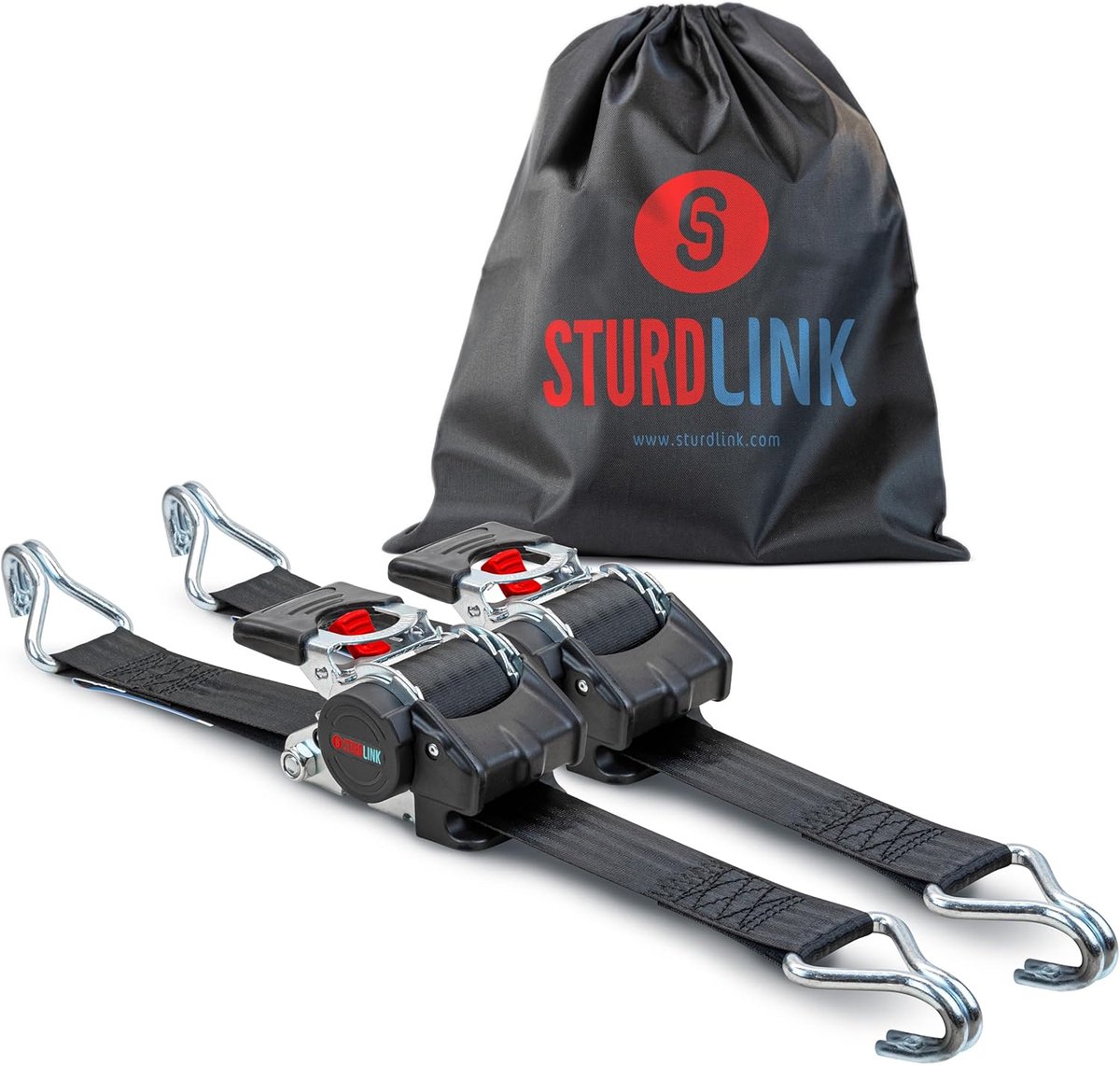 Automatische Spanbanden 50mm - 3m met J-haken - Zelfoprolmechanisme - Ideaal voor aanhangwagen - ShopVlot