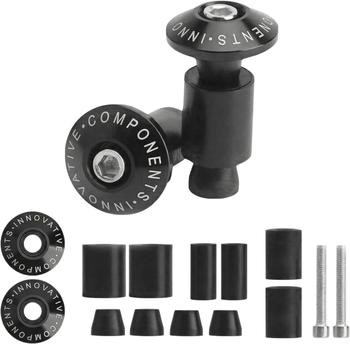 Stuuruiteinde motorfiets 22 mm - aluminium CNC - zwarte afwerking - bescherming tegen slijtage - ShopVlot