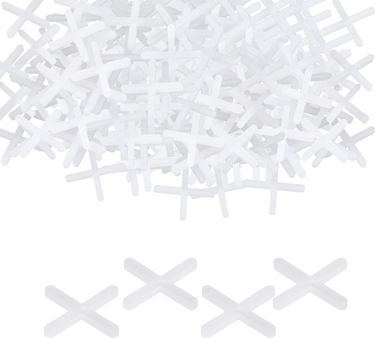 Crocodile clips 3 mm - witte tegels - herbruikbaar - perfect voor zelfnivellerende tegels - ShopVlot