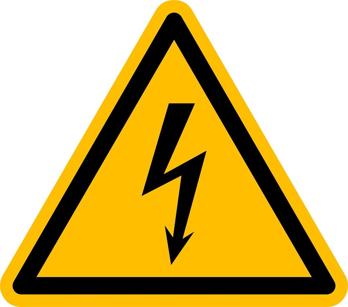 Waarschuwingsstickers op vellen - Elektrische spanning - 100 stuks - Gele adhesie labels voor veiligheid - ShopVlot