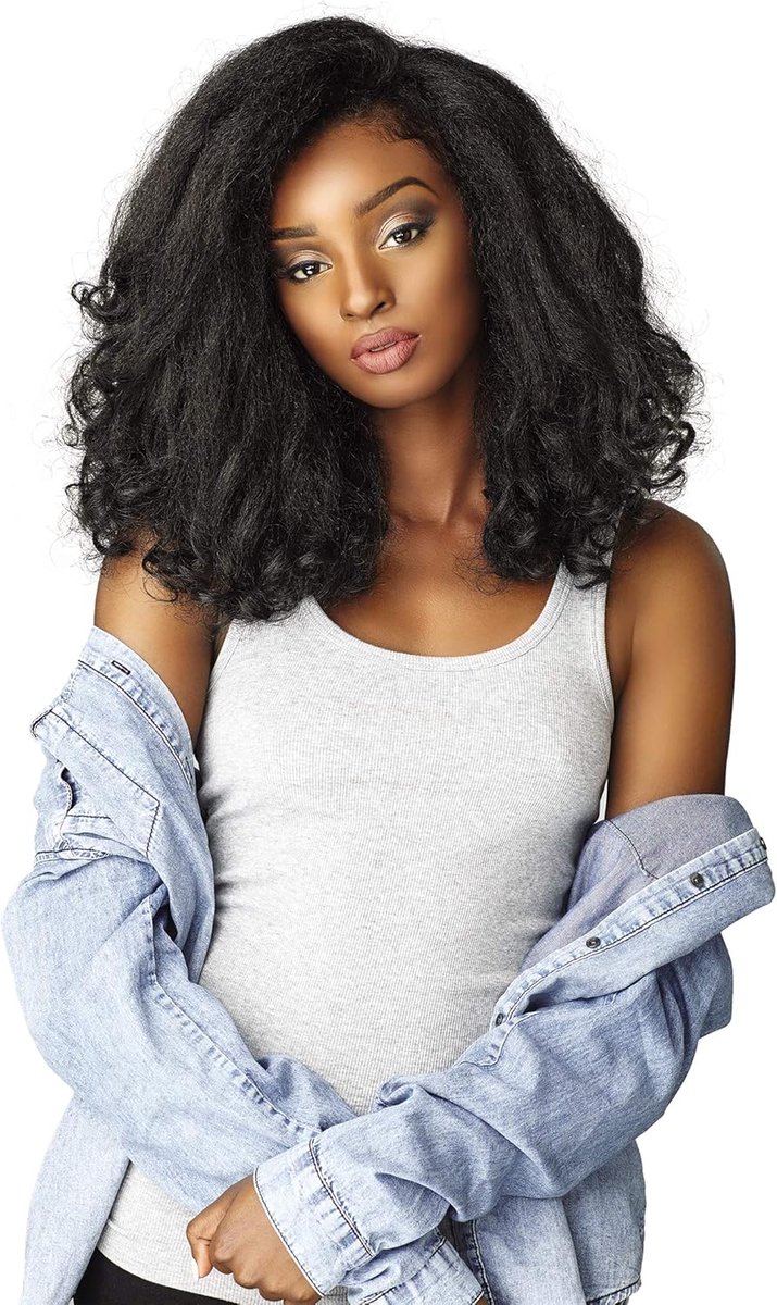 Halfwig voor natuurlijk haar 3C-4C - Curls Kinks en Co - Direct weave met drawstring cap - Eenvoudige DIY haarstijl - ShopVlot