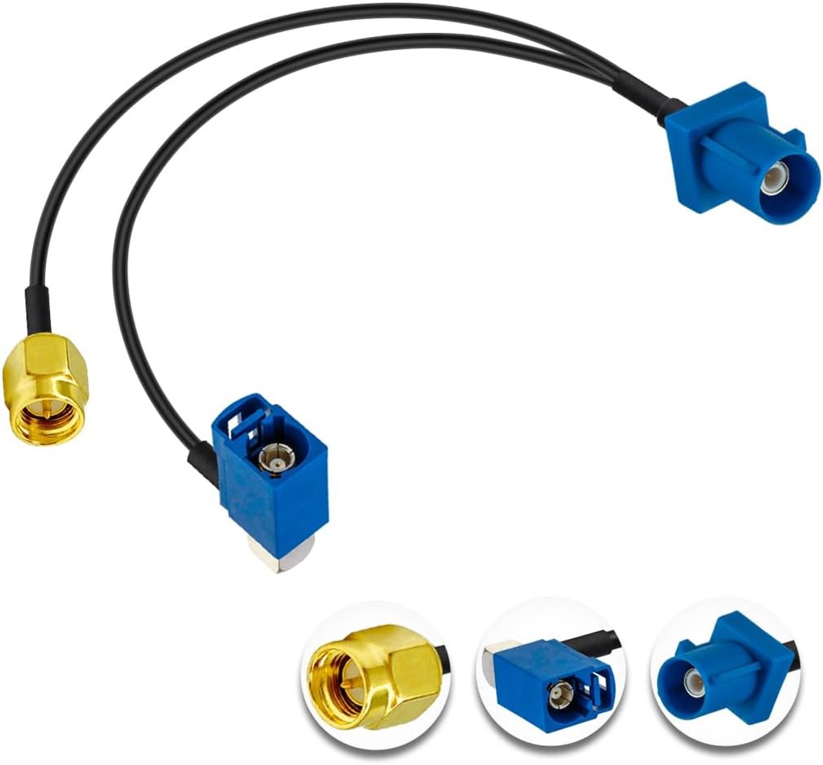 GPS antenne verlengkabel 30cm - Fakra C naar SMA - Y-type pigtail - Ideaal voor autoradio - ShopVlot