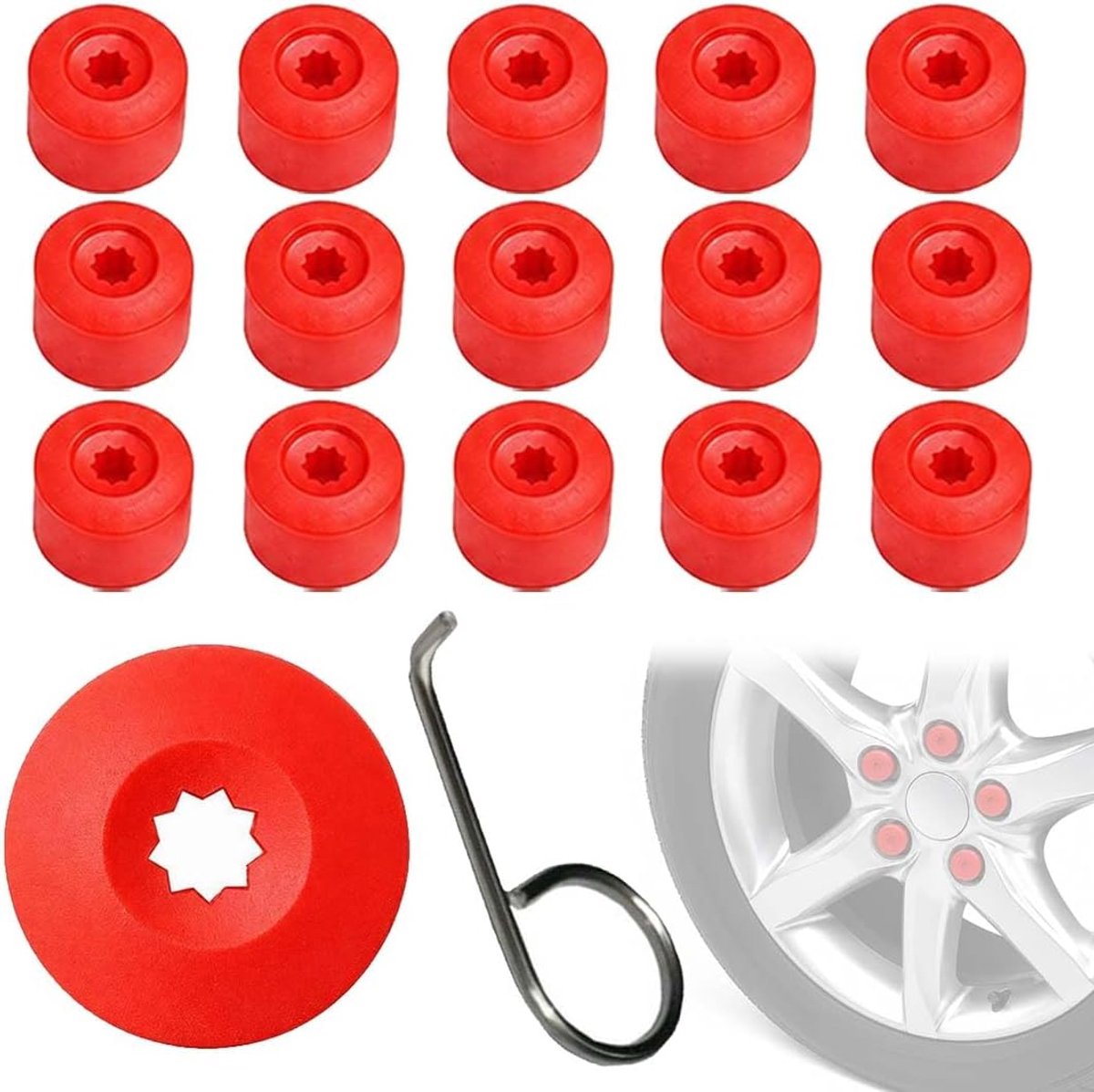 Wielboutdoppen 20 stuks - anti-diefstal schroefafdekking - universele zeshoekige bandmoerafdekkingen - ShopVlot