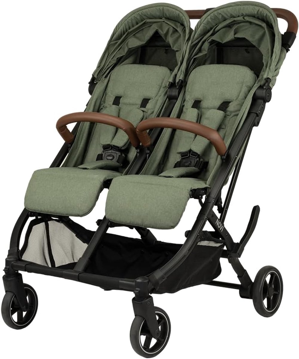 Kinderwagen Duo V2 - Opvouwbaar met één hand - Verstelbare rugleuning - Comfort voor twee kinderen - ShopVlot