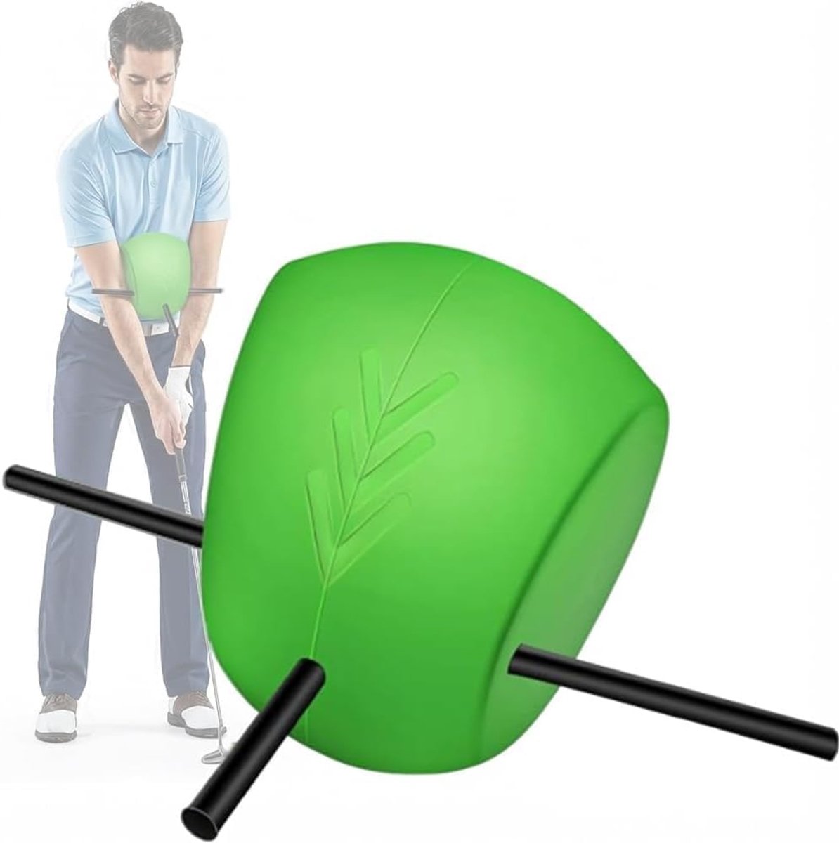 Golfswing-trainingshulp - unieke uitlijningsstaafkop - helpt bij vliegmechanisme - ideaal voor precisietraining - ShopVlot