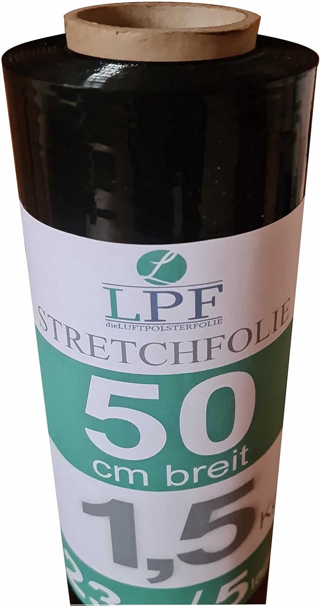 Stretch Film 500mm - Zwart - 23 my dikte - Perfect voor palletverpakking - ShopVlot