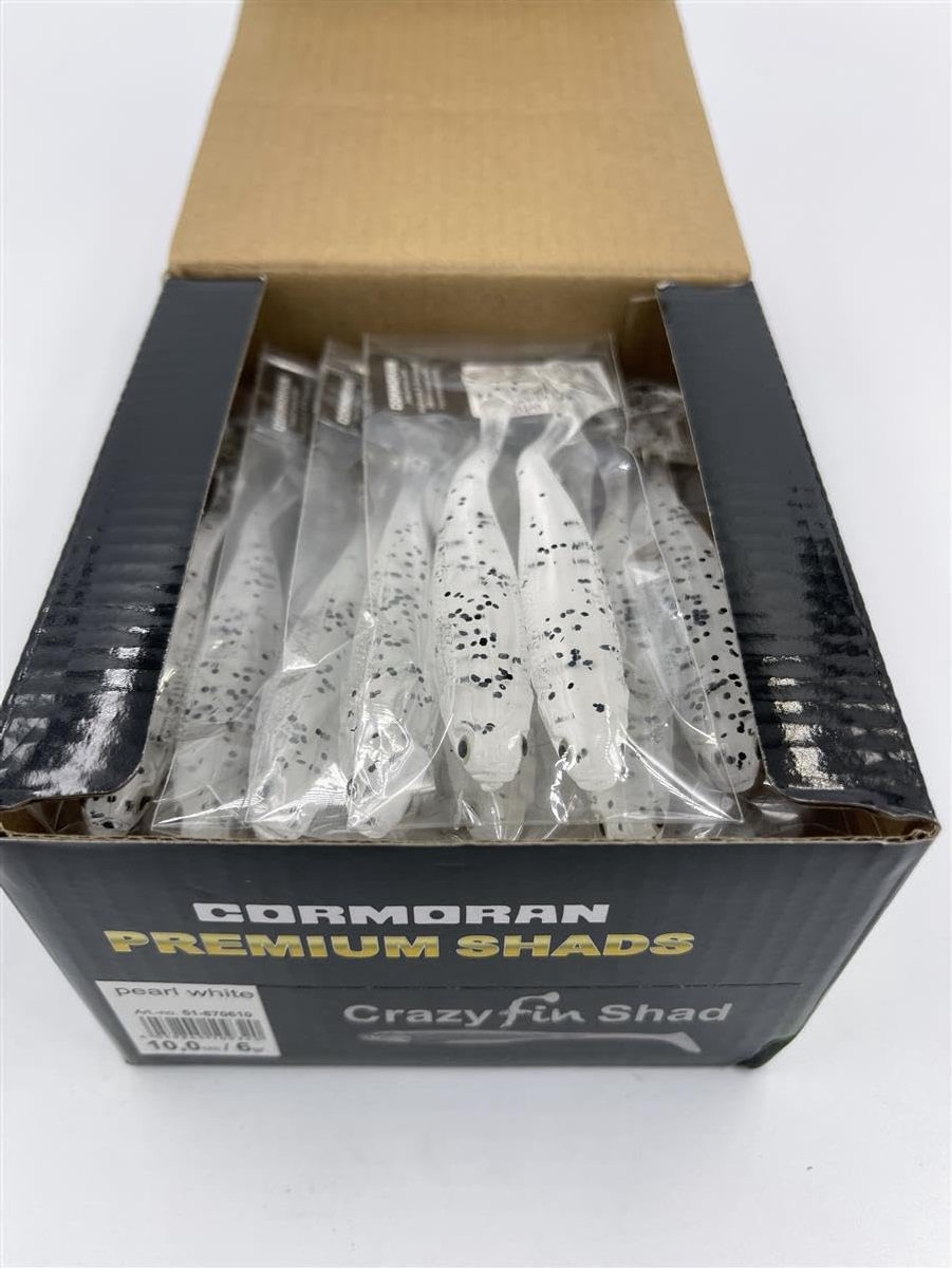 Rubber aas 10cm - Crazy Fin Shad - 40 stuks - ideaal voor snoekvisserij - ShopVlot