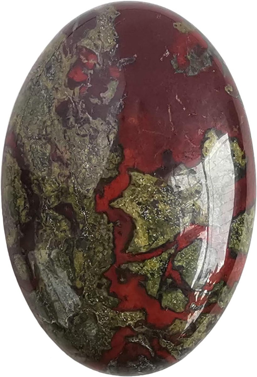 Zorgenstenen drakenbloed jaspis - ovale handpalmzakken - helende kristal - ideaal voor massage - ShopVlot