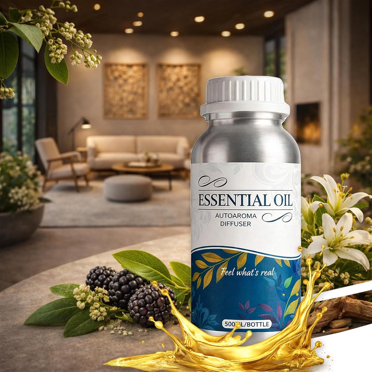 Essentiële oliën 500 ml - Blackberry Bay - Frisse geur - Voor diffusers en huisparfum - ShopVlot