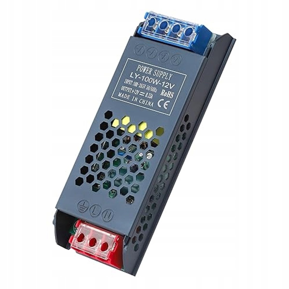 LED Transformator 12V 100W Voeding 230V naar 12V