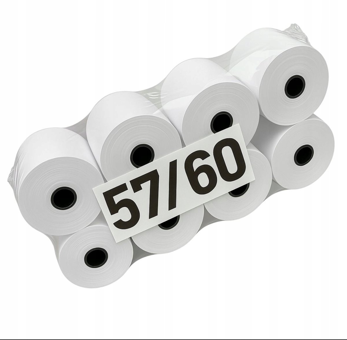8x Thermische Kassabonrollen 57x60mm - BPA Vrij Papier