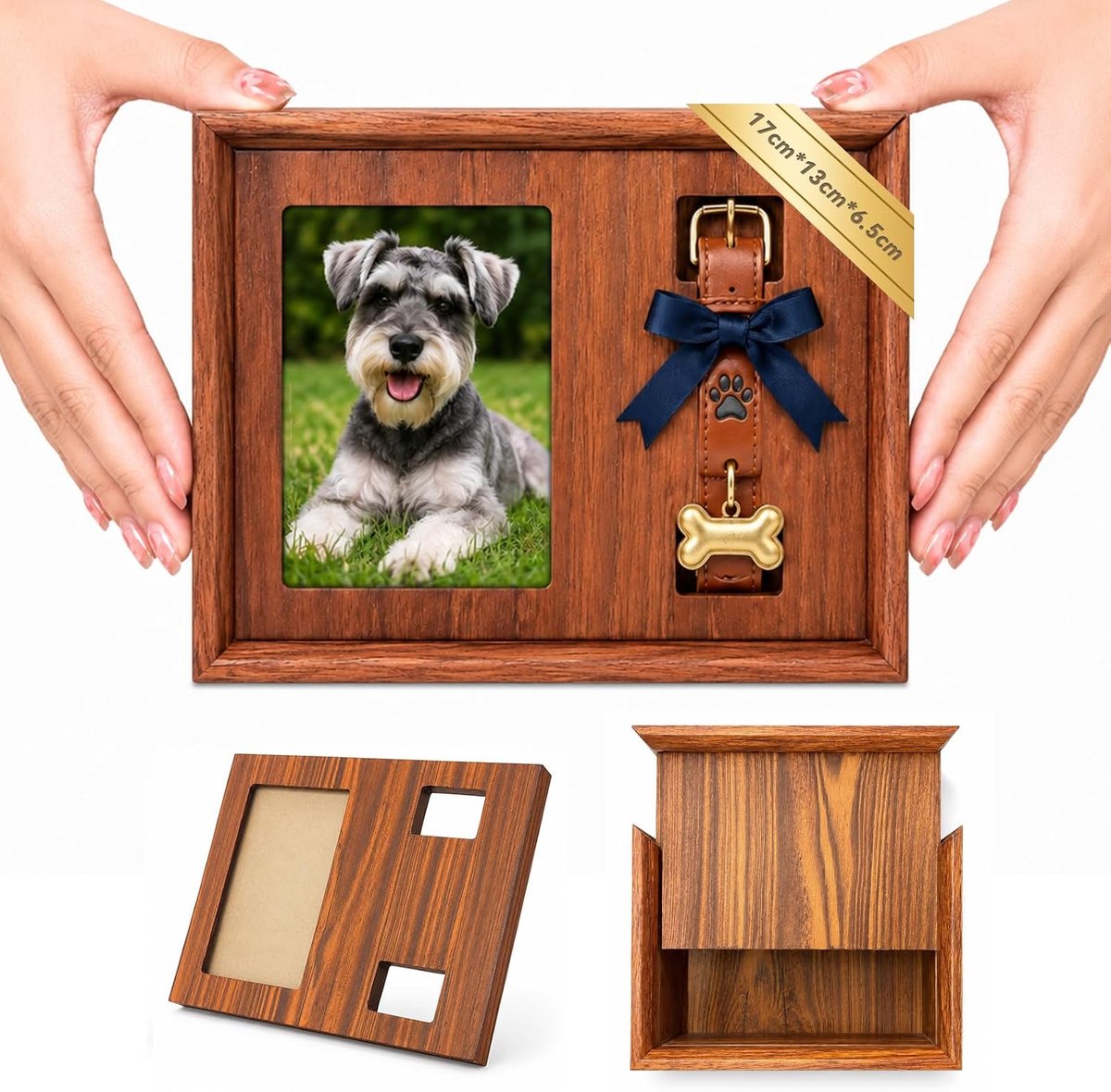 Huisdierurn mini - houten urn - opslag voor foto’s en haren - herinnering aan je huisdier - ShopVlot