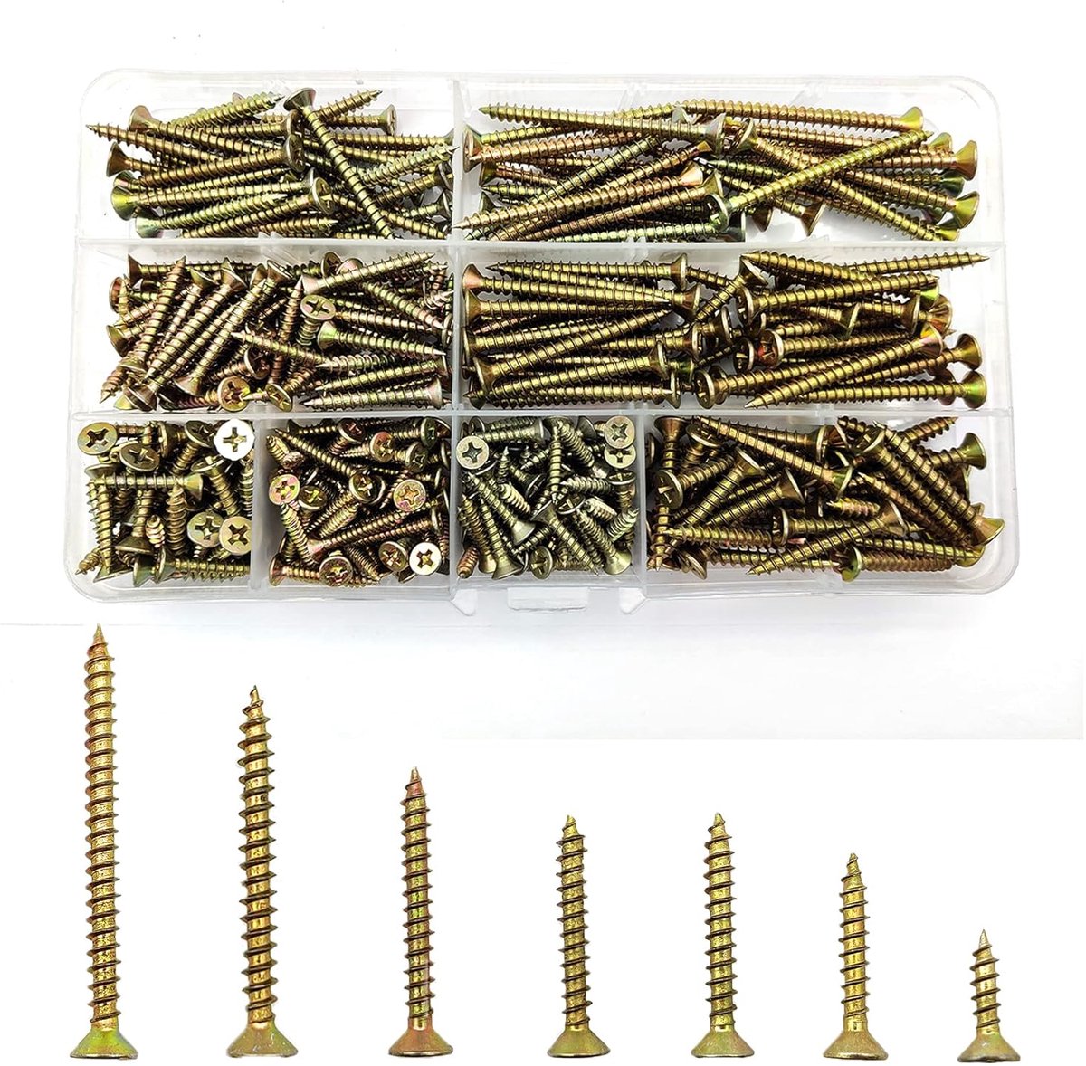 Zelftappende Schroeven Set 335-delig - Gegalvaniseerd Staal - Hoge Sterkte - Voor DIY Projecten - ShopVlot