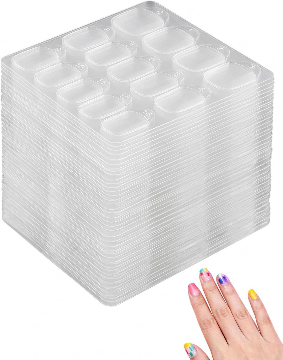 Nagelstickers 300 vellen - onzichtbaar, dubbelzijdig - transparant - voor gel en acryl designs - ShopVlot