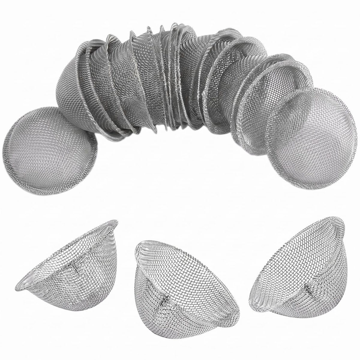 Getapete filters 19mm - roestvrij staal - fijnmazig ontwerp - hygiënisch gebruik - SnelShoppen