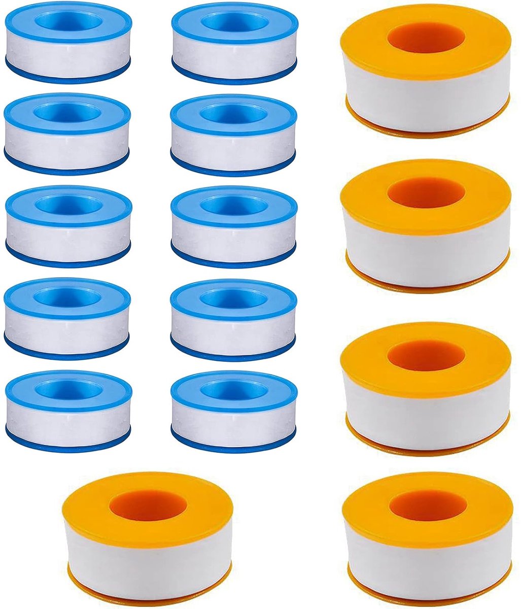 PTFE tape 20 stuks - brede industrieel afdichtingstape - Teflon tape in 2 kleuren - ideaal voor waterdicht afdichten - SnelShoppen