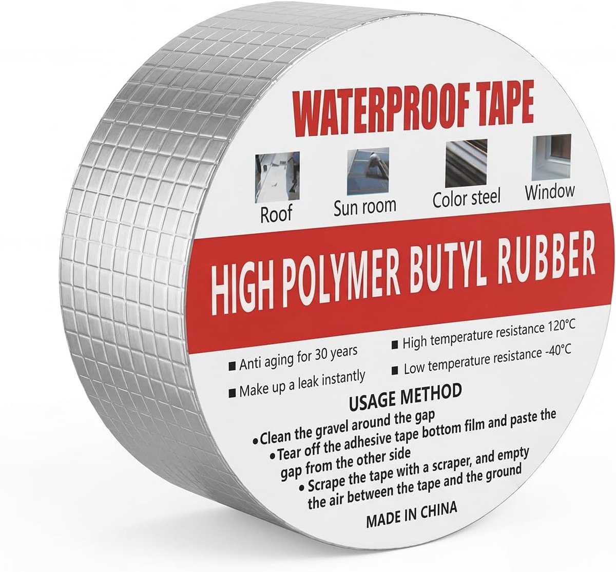 Waterdichte tape 10m x 5cm - butylrubber - sterke hechting - ideaal voor lekkageherstel - SnelShoppen