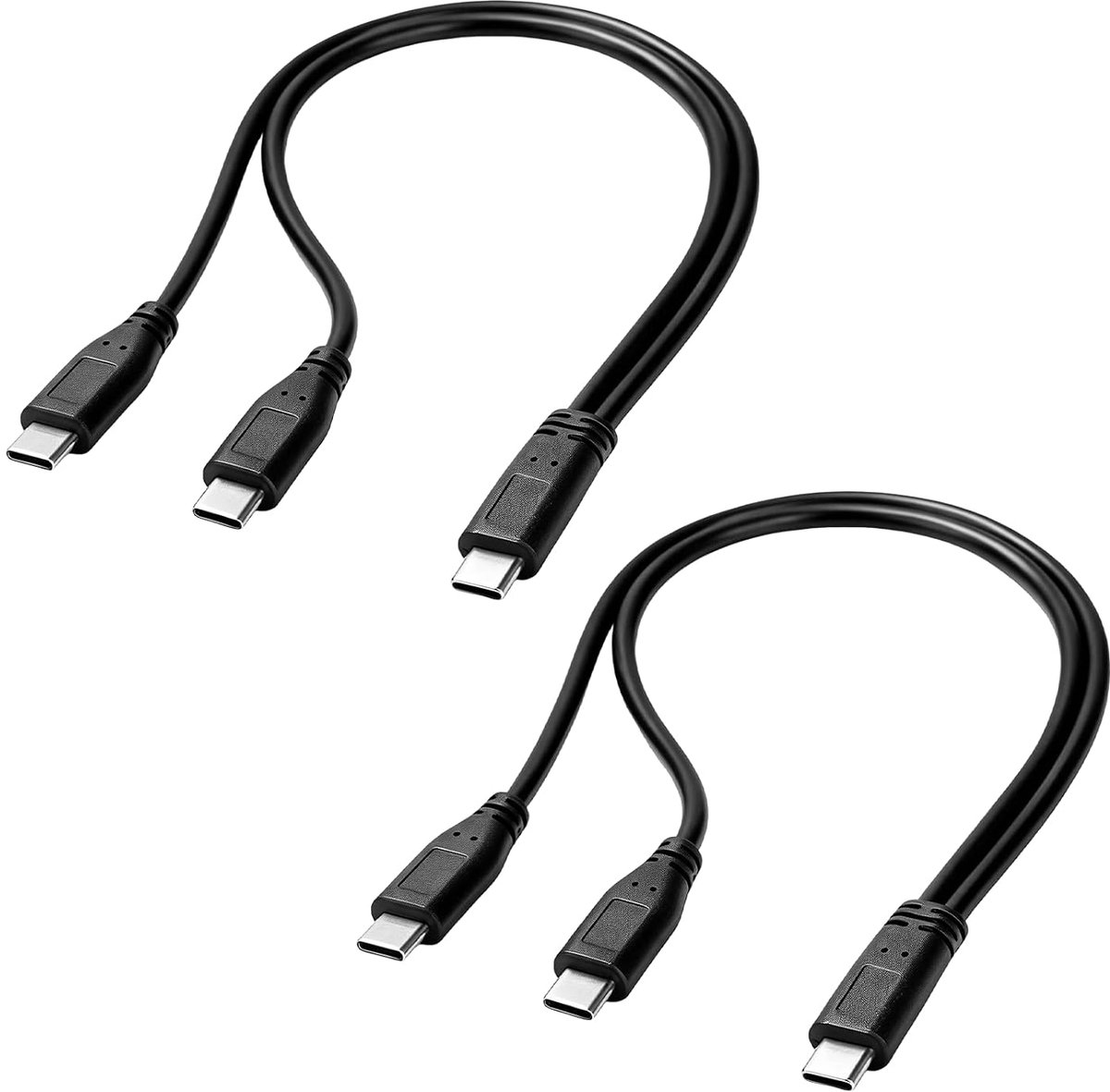 USB C Oplaadkabel 2-in-1 - Type C naar Dubbele Type C Adapter - 5V 3A - Ideaal voor Snelladen - SnelShoppen