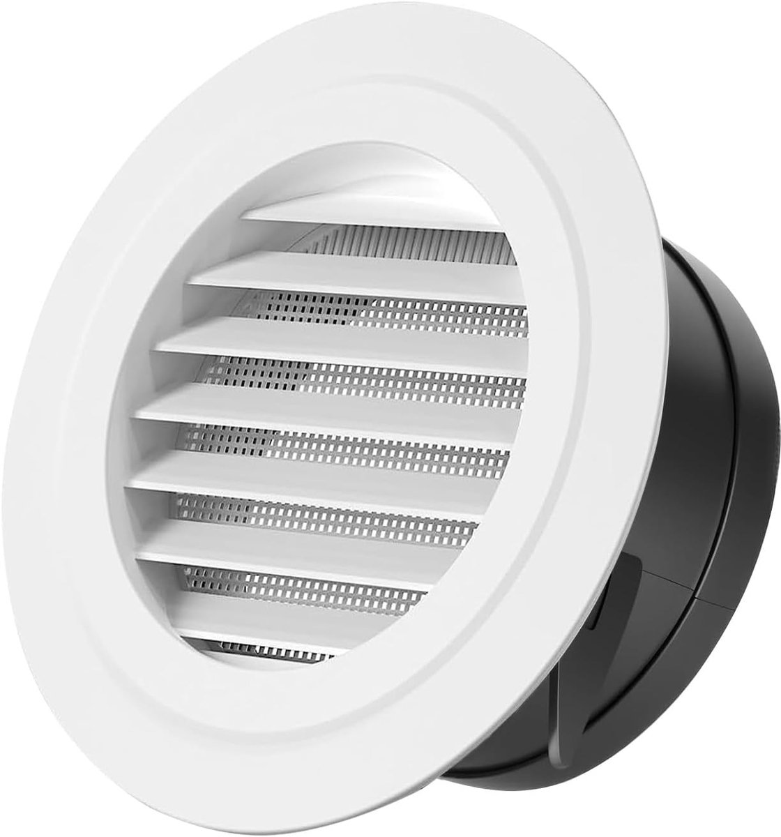 Ventilatierooster 100 mm - ABS met muggennet - voor badkamer en keuken - optimale luchtcirculatie - SnelShoppen