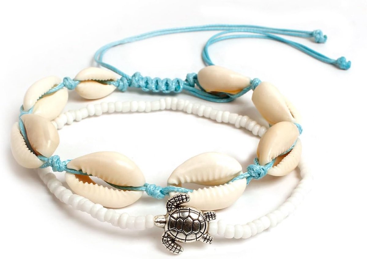 Anklets Boho Schildpad - Kralen - Strandaccessoires - Perfect voor zomerse dagen - SnelShoppen