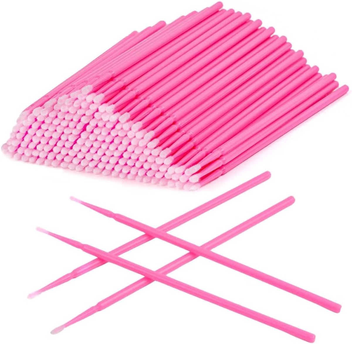 Microbrushes 200 stuks - 2 mm - wegwerp micro applicator - ideaal voor het aanbrengen van make-up - SnelShoppen