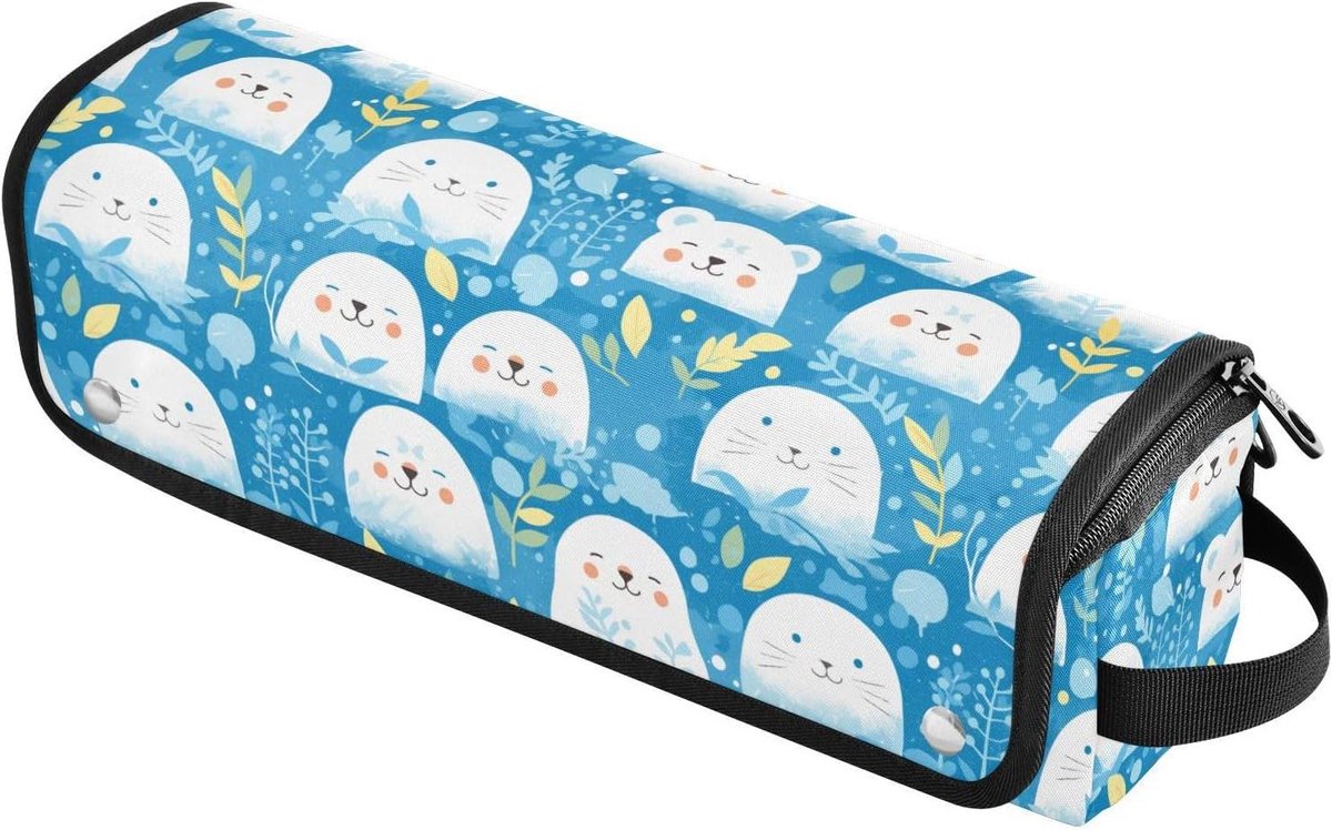 Reistas Haargereedschap - Styling Tool Case - Reizen Organiseren - Hittebestendige Mat - 37 cm - Lichtblauw