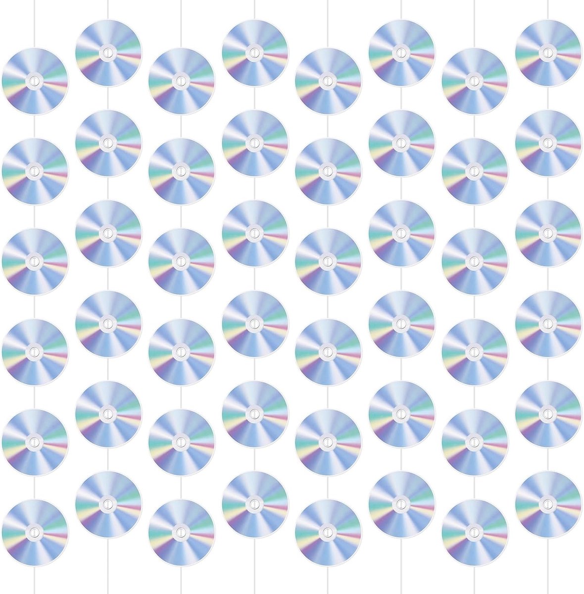 8pcs 90's feestdecoraties - retro CD hangbanner - vintage garlands - voor Y2K disco feest - SnelShoppen