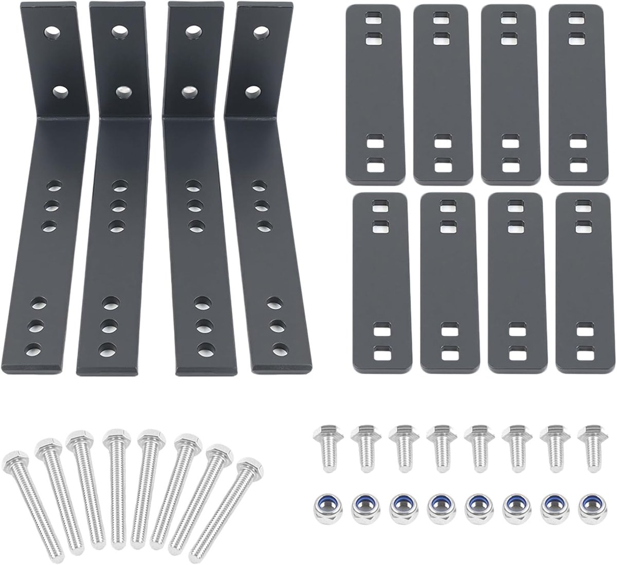 Set van 2 universele luifelmontagebeugels, L-vormige houderset van roestvrij staal voor luifelaccessoires, SUV's en - ShopVlot