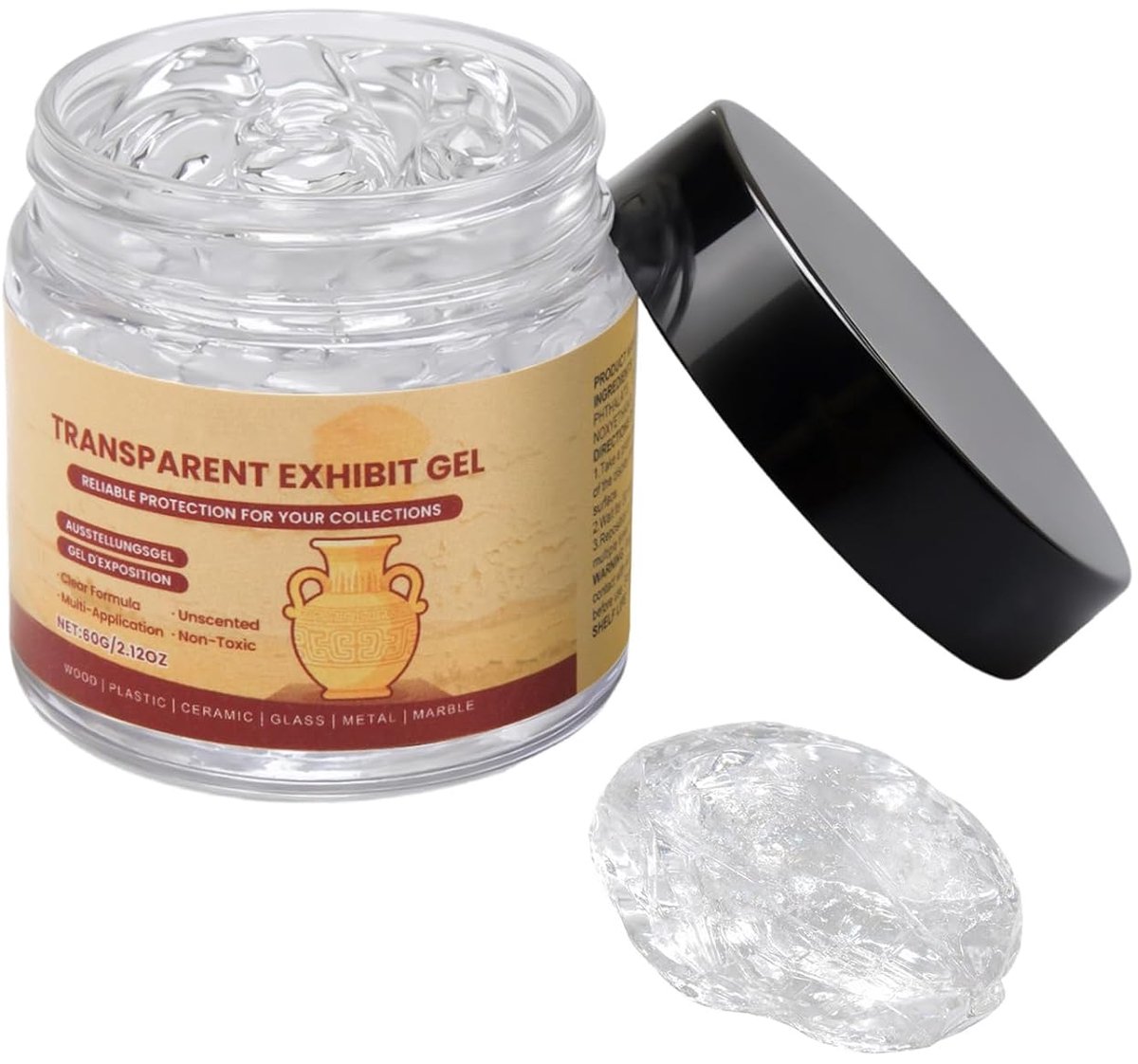 Museumgel 60 g - Transparant - Herbruikbaar - Veilig stabiliseren van decoraties - ShopVlot