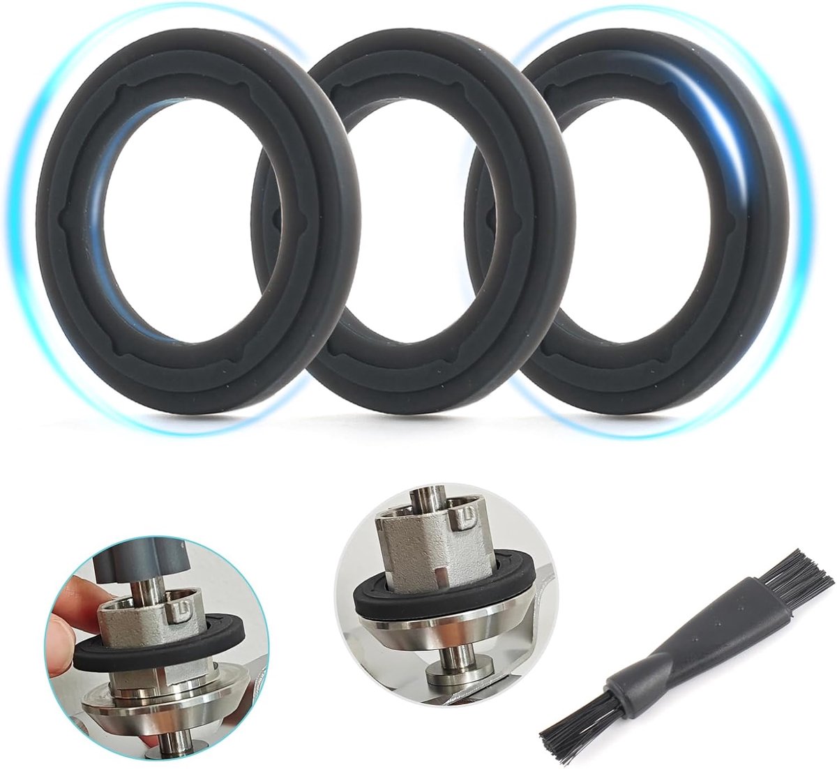 Sealing rings set voor keukenmachine - 3 stuks - vervangbare afdichtingen - voorkomt lekkages - ShopVlot