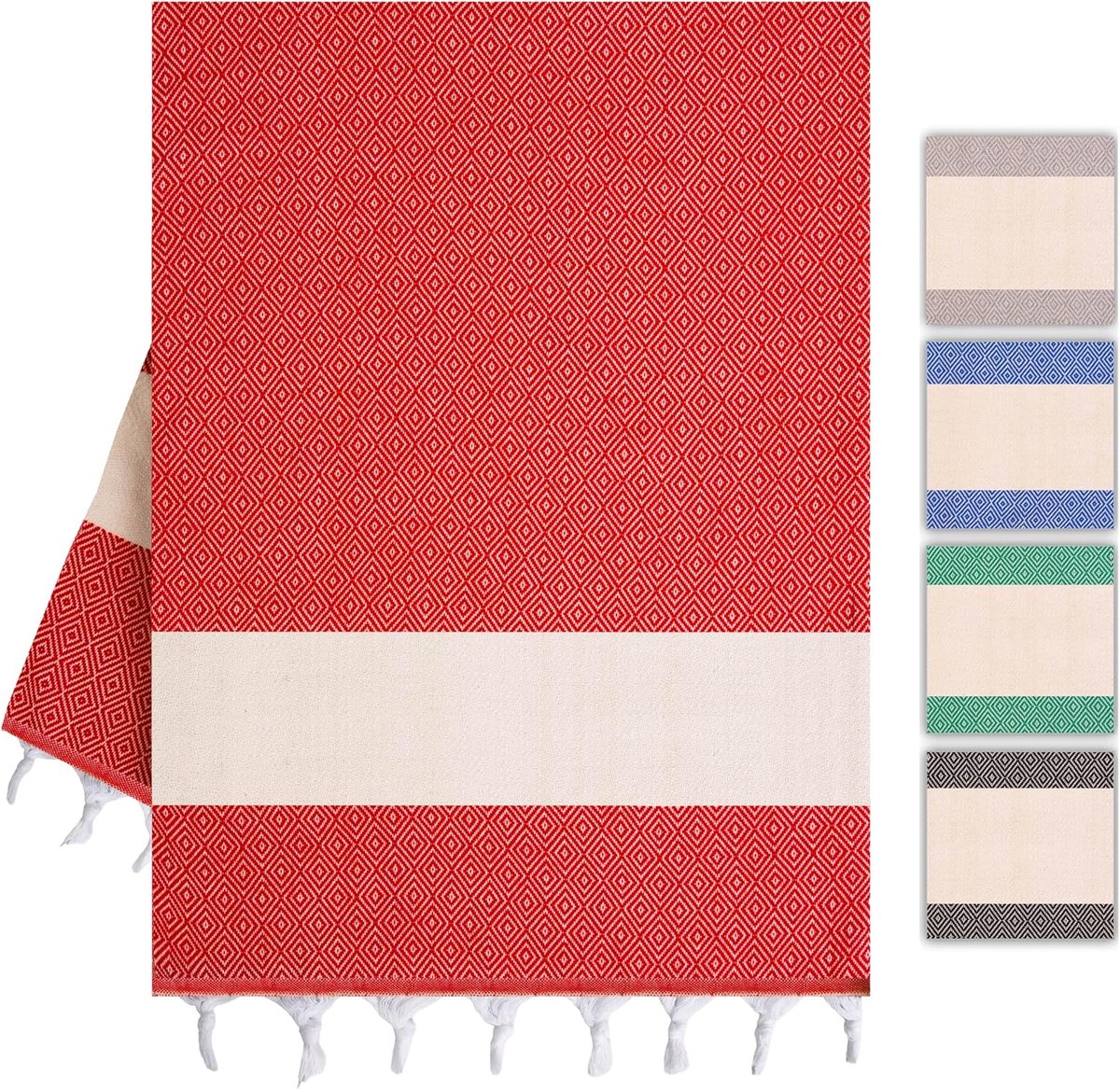 Hammam Handdoek en Sauna Handdoek - Lichtgewicht en Absorberend - Ideaal als Strandhanddoek - ShopVlot