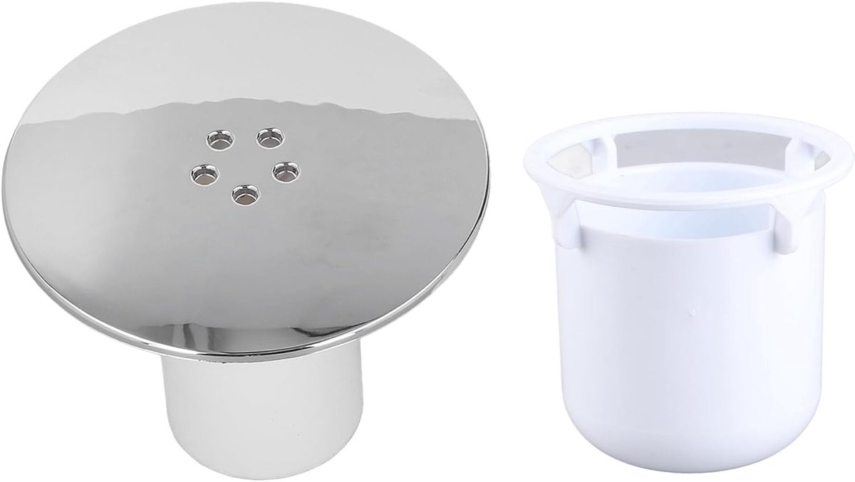Doucheafvoer Grill Chroom - Eenvoudig te Reinigen - Snelle Installatie - Verbetert Uiterlijk Badkamer - ShopVlot