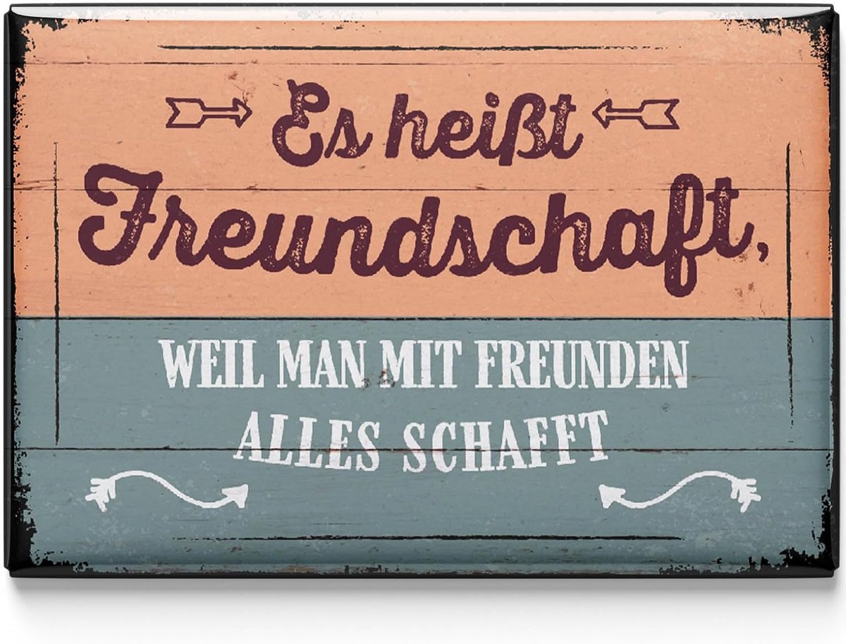 Magneten grappig 8 x 5,5 cm - retro ontwerp - met teksten en motieven - breng plezier in je keuken - ShopVlot
