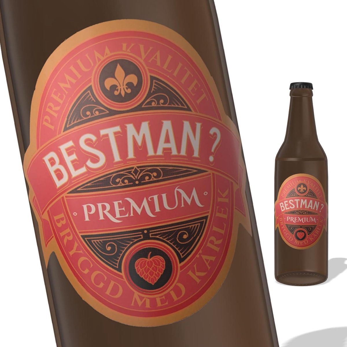 Etiketten voor bierflesjes set van 6 - groen en goud - Bestman ? - feestelijke bruiloft voorbereiding - ShopVlot